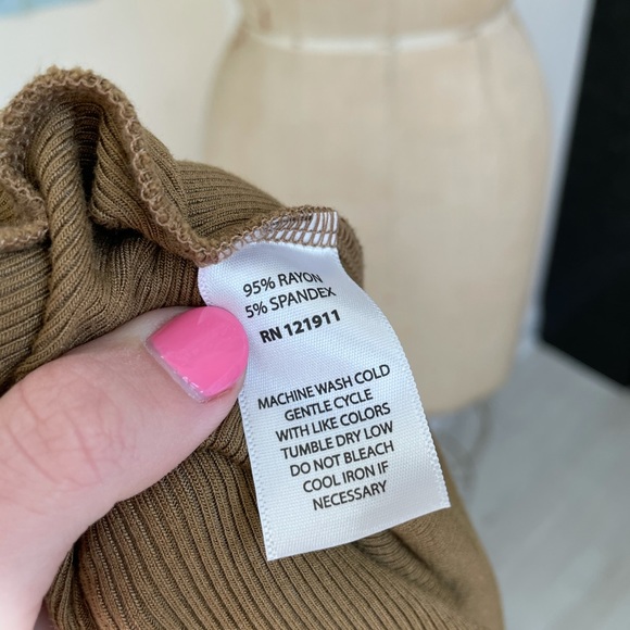 LNA revolve easy rib tank dress olive khaki large - Picture 7 of 8